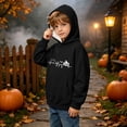 thumbnail image 4 of BaoFuBaoMei Travel Hoodies for Boys Girls Halloween Ghost Long Cuffed Sleeve Sweatshirt Tops with Pockets Fleece Lined Loose Hooded Fall Outfits for Daily Wear School Party Classroom Celebration, 4 of 8