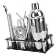 thumbnail image 2 of 23 Piece Stainless Steel Cocktail Shaker Set Bartender Kit Professional Tools for Drink Mixing Home Bar Party, 2 of 15