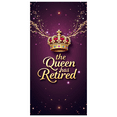 thumbnail image 2 of LUUFILx The Queen Has Retired Banner Retirement Party Supplies Event Decor Background Decoration Backdrop Photo Shoot Celebration Purple Gold Theme, 2 of 8