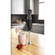 KitchenAid 2-Speed Corded Hand Blender, Onyx Black with Blending Jar and Lid, KHB1231OB