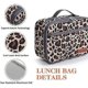 thumbnail image 4 of Kids Lunch Box, Insulated Reusable Lunch Bag, Thermos Food Bag with Waterproof Lining, Lunch Box for School, Work, Picnic (Leopard), 4 of 5