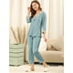 thumbnail image 2 of Conjuntos de pijama Allegra K mujer ropa de dormir suave traje de noche Azul claro M, 2 of 6