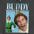 thumbnail image 2 of Elf Buddy Christmas Homage Unisex Adult Pull-Over Heather Hoodie,Black, 3X-Large, 2 of 3