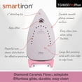 thumbnail image 3 of oliso TG1600 ProPlus - Plancha inteligente con elevación automática - Plancha de vapor de 1800 W para ropa, costura, acolchado y manualidades, suela de diamante de cerámica de flujo, rosa, 3 of 5