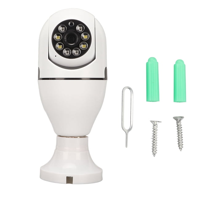 Cámara de seguridad NikouMX con enchufe de luz 1080P inalámbrica 2,4 GHz para el hogar