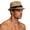 Brown, variant on Men’s Herringbone Marled Woven Fedora Sun Hat, Breathable Packable Outdoor Headwear for Beach Vacations & Hiking Trips Brown