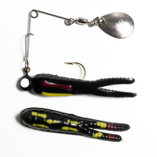 Betts Tackle Spin Grub 1/32oz. - Black/Yellow, Spinnerbaits 