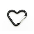 thumbnail image 5 of Pack 100 Heart Shaped Aluminum Alloy Keychain Clip Carabiner Hook Key Holder - Black color, 5 of 6
