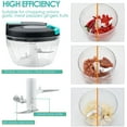 thumbnail image 4 of Multi-Function Manual Food Processors & Chopper with Cover and Handle, Vegetable Chopper Shredder,Suitable for Onions Gingers Peppers Fruits Mincing, 4 of 7