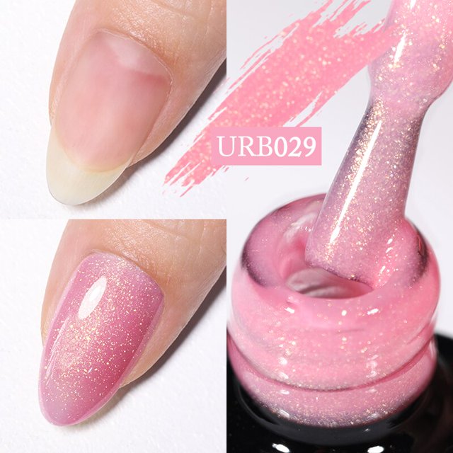 UR SUGAR Aurora-Gel de goma para uñas, efecto perla iridiscente, espejo metálico, manicura, Soak Off, UV LED, No Wipe Top Coat Base