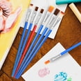 thumbnail image 4 of Pincel de pelo de nailon para niños, bricolaje, pintado, plano, con punta, bolígrafo de gancho, acuarela, gouache, pintura, 4 of 5