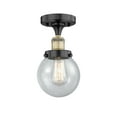 thumbnail image 2 of Innovations Lighting  Beacon - 1 Light 6" Semi-Flush Mount Black Antique Brass/Seedy, 2 of 5