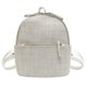 thumbnail image 2 of Mochila pequeña DE LINO DE PAJA Retro con cremallera para mujer Ehuebsd bolso escolar de viaje de hombro, 2 of 6