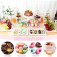 thumbnail image 6 of 12 Pcs Dessert Table Display Stand Set Include 5 Cupcake Stand Holder Tier Tower 1 Cake Holder 6 Serving Tray Combo for Party Birthday Baby Shower Wedding(Pink, Green, White), 6 of 7