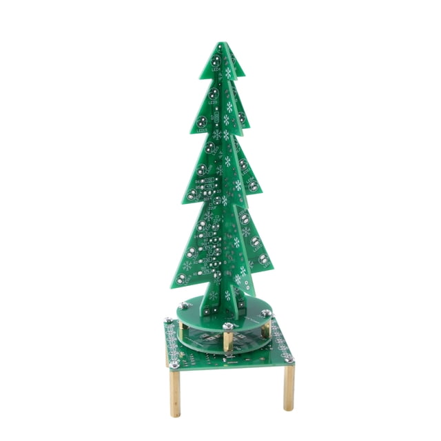 Kit de Ensamblaje de Árbol de Música, Árbol de NaviDad Electónico de Alto Brillo DC 4-5.5V RGB Flashing Autico 37 Coloridos LED Para Decoración de Vacacios