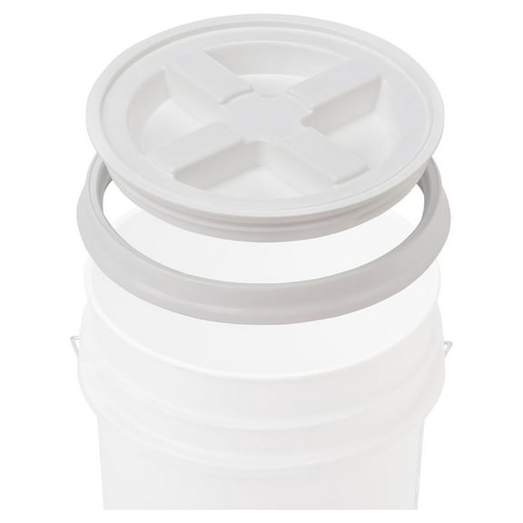 Premium 5 Gallon BPA- Food-Grade Bucket Lid, HDPE, White