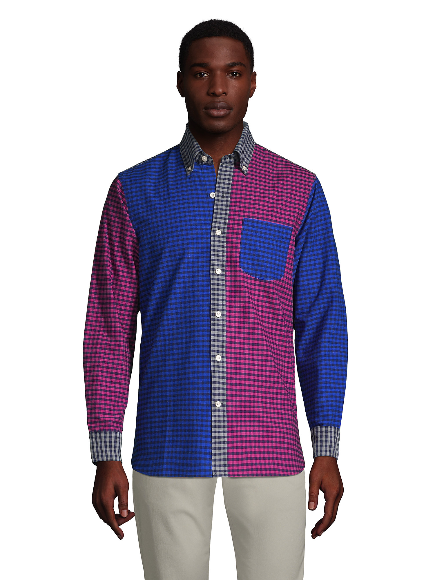 Lands' End Men's Traditional Fit Sail Rigger Oxford Shirt