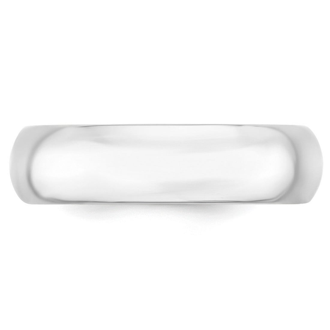14k White Gold Solid Polished 6mm Comfort-Fit Band Ring Size 11 Ring for Women and Men - 9.4 Grams