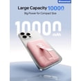 thumbnail image 3 of Cargador portátil Wowuwoai Magsafe Power Bank de 10000 mAh, color rosa, 3 of 8