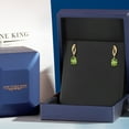 thumbnail image 5 of Gem Stone King 14K Yellow Gold Green Peridot and Lab Grown Diamond Earrings for Women | 2.89 Cttw | Gemstone August Birthstone | Oval 8X6MM, 5 of 6