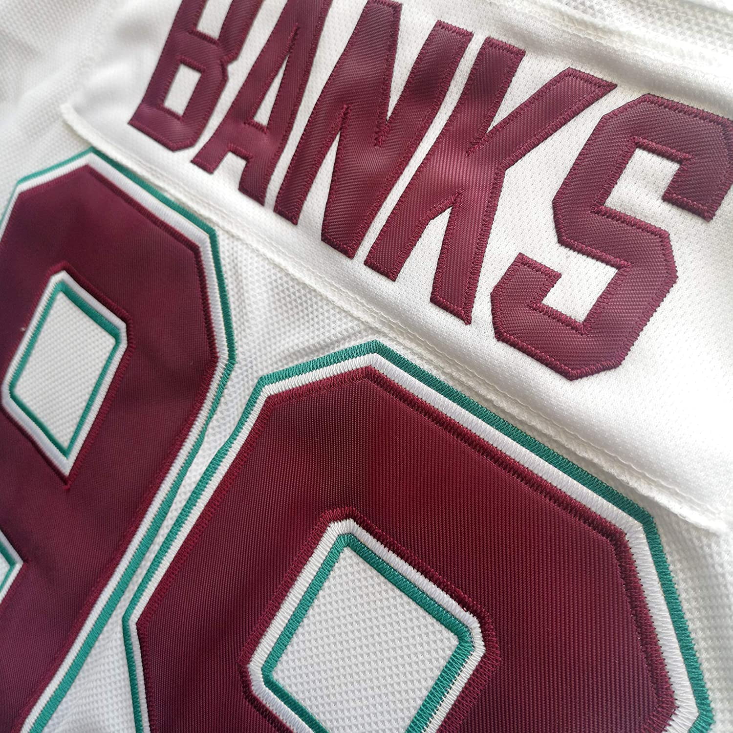  Adam Banks #99 Mighty Ducks Movie Hockey Jersey White Green  Black(Green, Small) : Clothing, Shoes & Jewelry