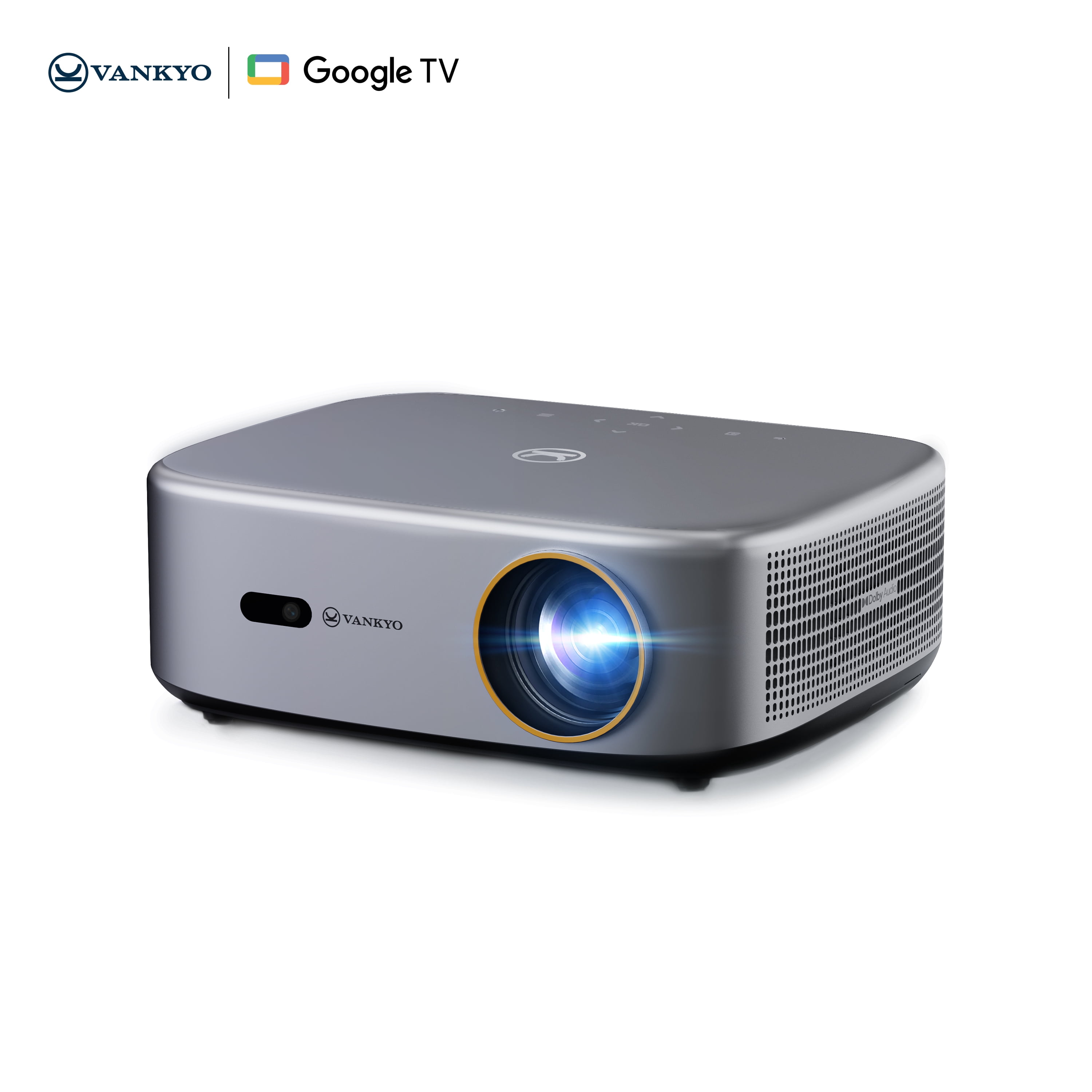 VANKYO Performance V700 Pro Native 1080P Outdoor Movie Projector, Built-in Google TV, Auto Keystone, Auto Focus, Bluetooth, Portable Projector, 120" Projector Screen Included
