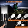 Jercoda LED Flashlight with Digital Display, Rechargeable Battery Zoom ...