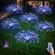 thumbnail image 4 of Billuyoard 5 piezas de luz de jardín con energía Solar de acero inoxidable Control remoto IP65 impermeable DIY lámpara decorativa de flores con Jardín y Patio Vistoso Billuyoard HA066795-03, 4 of 6