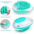 thumbnail image 3 of Cat and Dog Massage Brush, 2 in 1 Pet Shampoo Brush Dog Bath Brush with Tank & Soft Silicone Bristles, Cat Washing Brush Puppy Wash Brush Dog Scrubber Bubble Brush for Bathing Dogs Green, 3 of 5