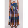 thumbnail image 2 of TinyCribz Women's Ruched Plaid Maxi Skirt High Waisted Floor Length Skirt XL, 2 of 10