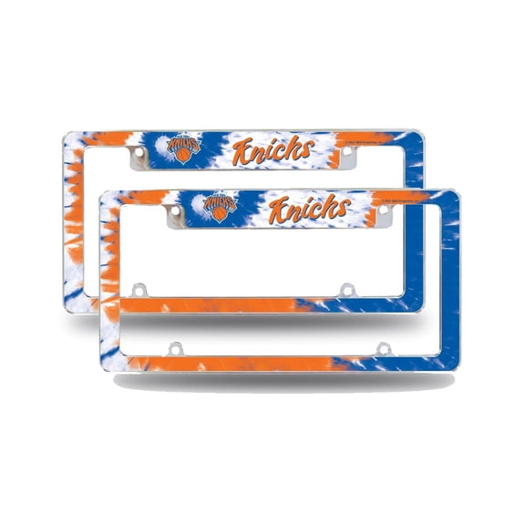 New York Basketball Knicks Chrome Metal (Set of 2) License Plate Frames