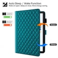 thumbnail image 2 of for Samsung Galaxy Tab A8 10.5 inch Release 2022 (SM-X200/SM-X205) Case, Rhombus Pattern Multiple Viewing Angles Stand Slim Folio Cover (Green), 2 of 6