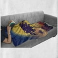 thumbnail image 6 of Tropical Soft Flannel Fleece Blanket, Retro Style Full Moon Rise with Palm Silhouettes Romantic Magic Night at the Beach, Cozy Plush for Indoor and Outdoor Use, 60" x 80", Multicolor, by Ambesonne, 6 of 6