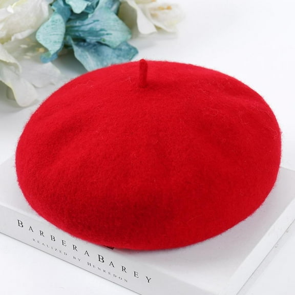 SYNPOS Toddler Baby Girl Berets Hat Classic Wool Beanie Cap Kids Girl Solid Warm Hat 2-4 Years