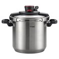 thumbnail image 1 of T-fal P45009 Clipso Autocuiseur de 12 Psi en Acier Inoxydable, Va au Lave-Vaisselle, Sans PTFE, PFOA et Cadmium, Batterie de Cuisine, 8 Pintes, Argent, 1 of 2