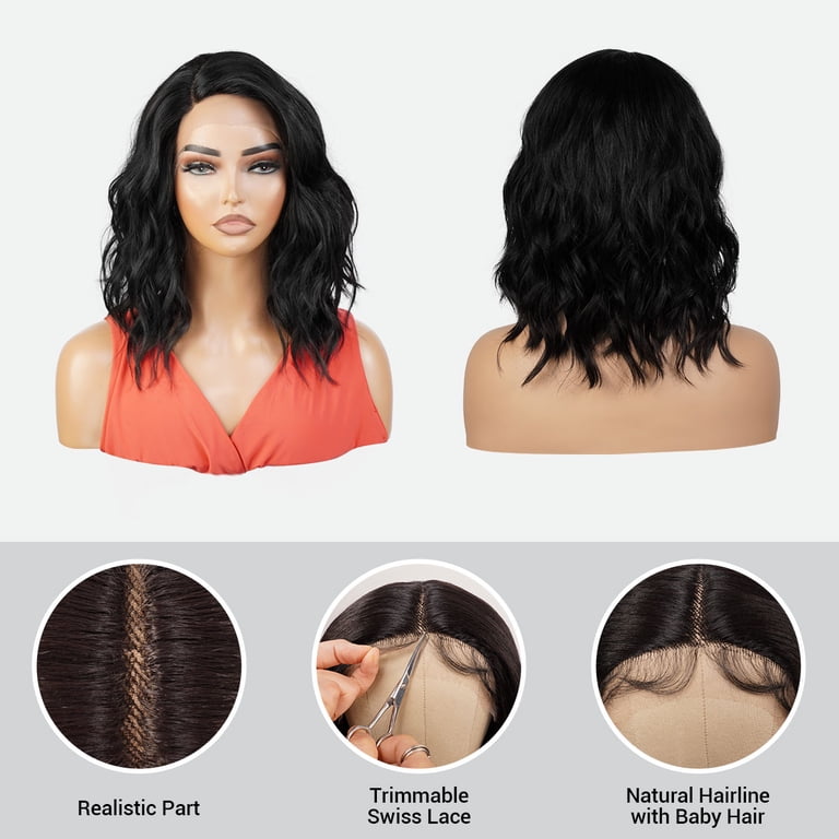 STUDIOCUT BY PROS Loose Wave Bob Wigs Lace Front wigs 14  display picture 3