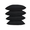 thumbnail image 4 of COVERS&ALL Square Throw Pillow Covers with Inserts, Decorative Cushions with Covers, 170 GSM Polyester Durable Soft UV Resistant, Home Decor Office Travel Couch Sofa (14" x 14", Pack of 4, Black), 4 of 7