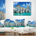 thumbnail image 4 of Designart Greek Holidays - Cityscape Photo Throw Pillow - 16x16, 4 of 5