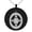 Black, variant on Stainless Steel Aztec Intelligence Rune Engraved Small Medallion Circle Charm Pendant Necklace
