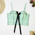 thumbnail image 2 of Kaemgyyd Sequin Bralette for Women Cute Bow Spaghetti Strap Crop Tops Glitter Slim Fashion Croset Camisoles Sparkly Outfit Dance Party, 2 of 5