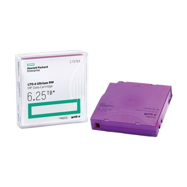 HPE RW Data Cartridge - 20 x LTO Ultrium 6 - 2,5 To / 6,25 To - Étiquettes à Écrire - Violet - pour Kit de Montage en Rack StorageWorks SAS; StoreEver MSL2024, MSL4048, MSL8096; StoreEver 1/8 G2