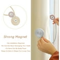 thumbnail image 6 of Magnetic Curtain Tiebacks, Gold Curtain Holders for Drapes, Stronge Magnet Drapery Curtain Ties Set of 2, Boho Rope Curtain Holdbacks, 6 of 9