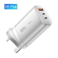 thumbnail image 2 of Cargador USB tipo C de 65 W para ordenador portátil/teléfono móvil Ipad/auriculares/PS5 (enchufe británico blanco) Ehuebsd Para estrenar, 2 of 2