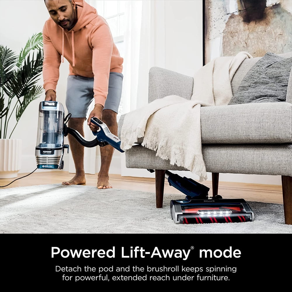 Restored Shark AZ3002 Stratos Upright Vacuum with TruePet Upgrade + Shark Steam Mop Bundle with 2 YR CPS Enhanced Protection Pack (Refurbished)