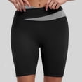 thumbnail image 2 of Staron High Waist Yoga Shorts for Women Seamless Workout Running Fitness Biker Shorts with Pockets High Elasticity Stretchy Activewear Leggings, Black L, 2 of 3