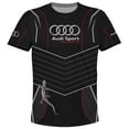 thumbnail image 2 of Conjuntos familiares a juego Camisetas de carreras Audi Ropa para hombres y mujeres Camisas de manga corta con cuello redondo Tops suaves y livianos de secado rápido, 2 of 4