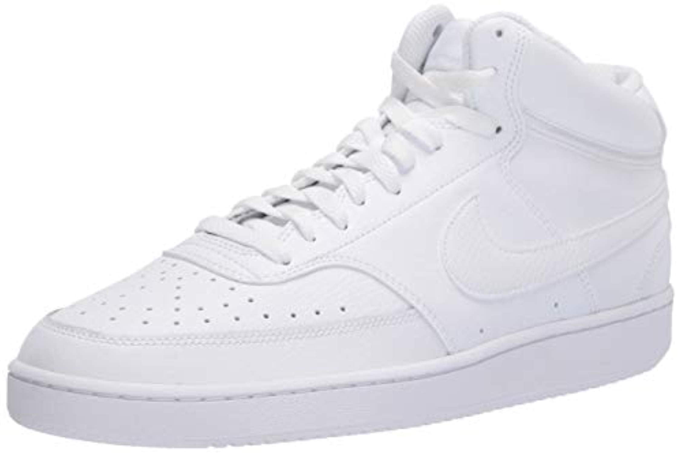 Nike Court Vision Mid White Men's Shoes, Size: 9.5