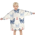 thumbnail image 3 of Anchor and Bulldog Dog Blanket Hoodies for Kids 6-13YR Oversize Wearable Blanket Hoodies for Boys Girls Teens, 3 of 7