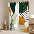 thumbnail image 3 of Manfei Vintage Moon Print Black Out Curtains, Leaf Plant Botanical Curtains Pack of 2 (42x63 Each), Retro Minimalism Bedroom Curtains, Window Curtains Room Decor, 3 of 6