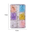 thumbnail image 6 of dianhelloya Nail Art Supplies 1 Box Nail Decoration Creative Shape Sparkling Stunning Visual Effect Non-Fading Vibrant Color 6 Grids Sequin Rhinestones Nail Art Decor Manicure Jewelry Nail Supplies, 6 of 8